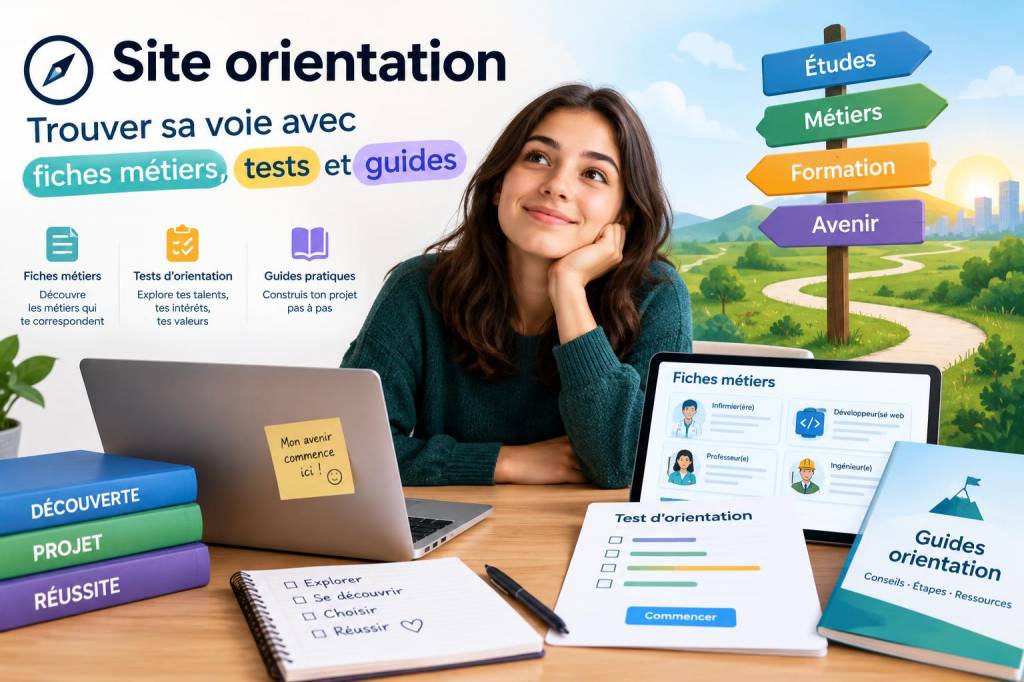 Site orientation : trouver sa voie avec fiches métiers, tests et guides